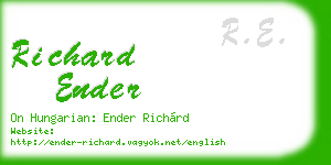 richard ender business card