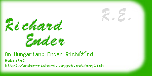 richard ender business card